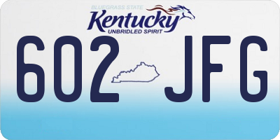 KY license plate 602JFG