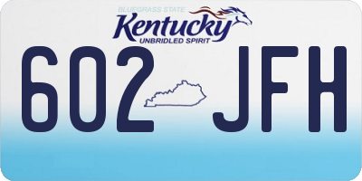 KY license plate 602JFH