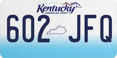 KY license plate 602JFQ