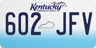 KY license plate 602JFV