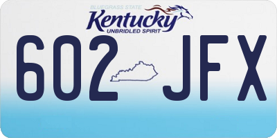 KY license plate 602JFX