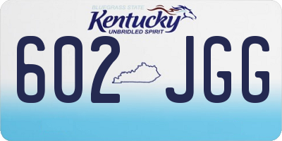 KY license plate 602JGG