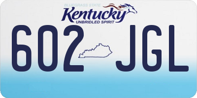 KY license plate 602JGL
