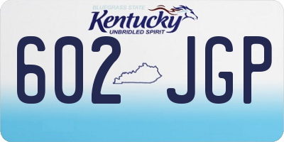 KY license plate 602JGP