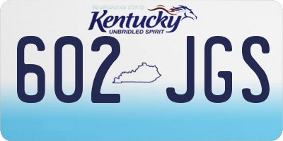 KY license plate 602JGS