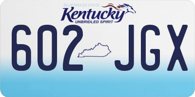 KY license plate 602JGX