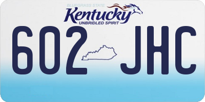 KY license plate 602JHC