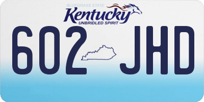 KY license plate 602JHD