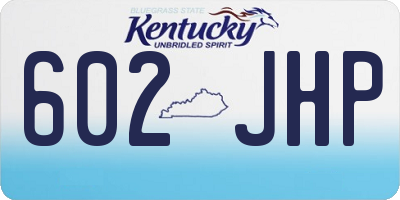 KY license plate 602JHP