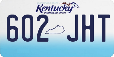 KY license plate 602JHT