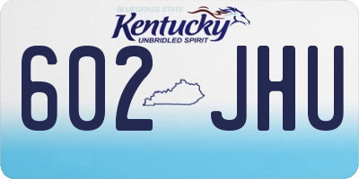 KY license plate 602JHU