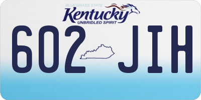 KY license plate 602JIH