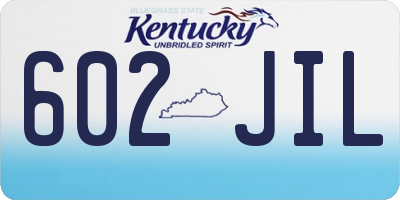 KY license plate 602JIL