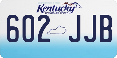 KY license plate 602JJB