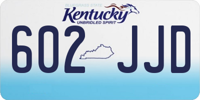 KY license plate 602JJD