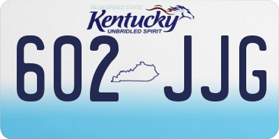 KY license plate 602JJG