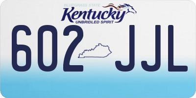 KY license plate 602JJL