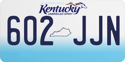 KY license plate 602JJN