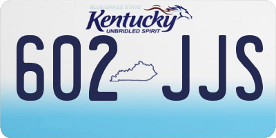 KY license plate 602JJS