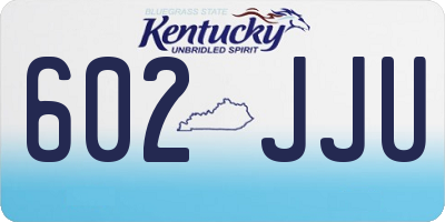 KY license plate 602JJU