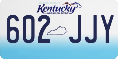KY license plate 602JJY