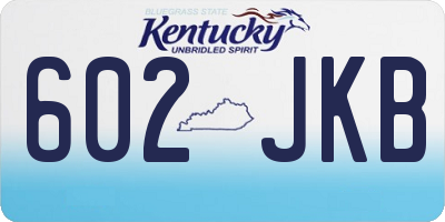 KY license plate 602JKB