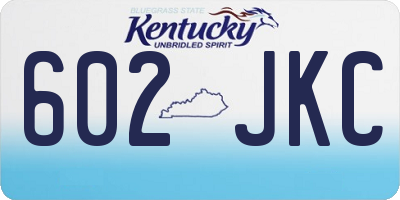 KY license plate 602JKC