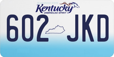 KY license plate 602JKD