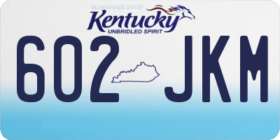 KY license plate 602JKM