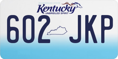 KY license plate 602JKP