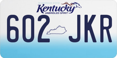 KY license plate 602JKR