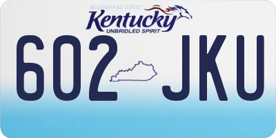 KY license plate 602JKU