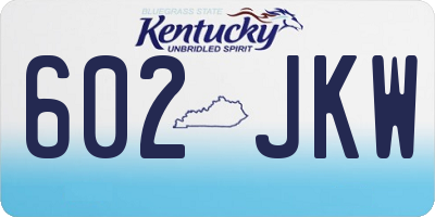 KY license plate 602JKW
