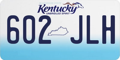 KY license plate 602JLH