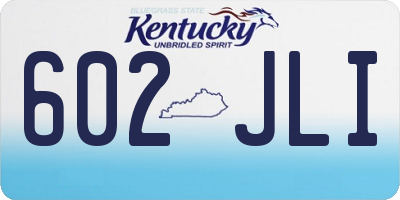 KY license plate 602JLI