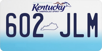 KY license plate 602JLM