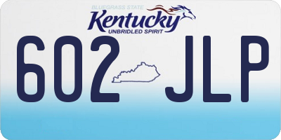 KY license plate 602JLP