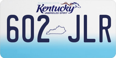 KY license plate 602JLR