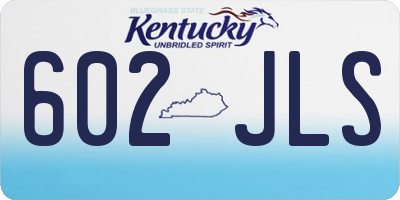 KY license plate 602JLS