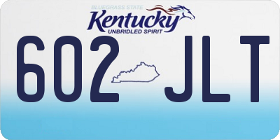 KY license plate 602JLT