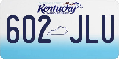 KY license plate 602JLU