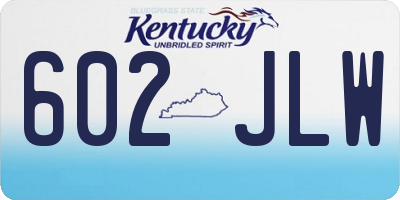 KY license plate 602JLW