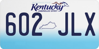 KY license plate 602JLX