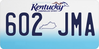 KY license plate 602JMA