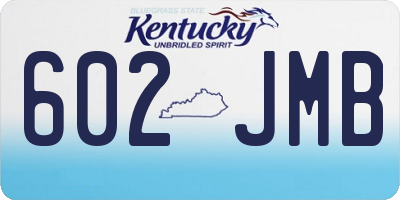 KY license plate 602JMB