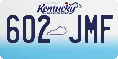 KY license plate 602JMF