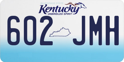 KY license plate 602JMH