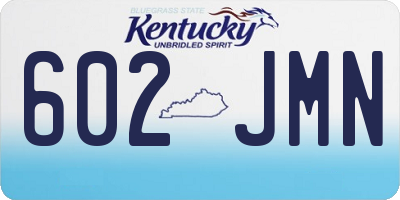 KY license plate 602JMN