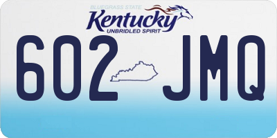 KY license plate 602JMQ