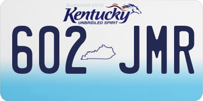 KY license plate 602JMR
